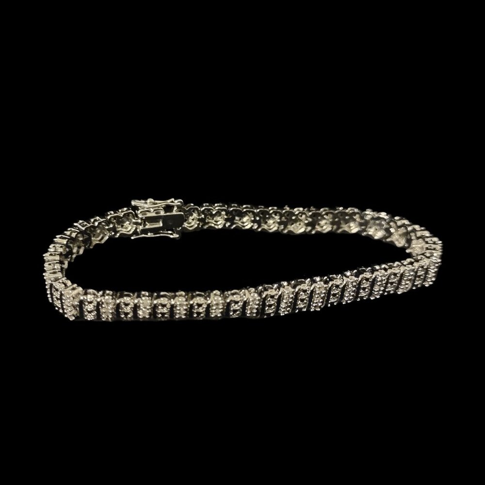 1 Carat Platinum Diamond 6mm Tennis Bracelet